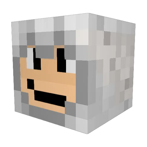 AndrewBaker1234 Minecraft avatar head, 3D render