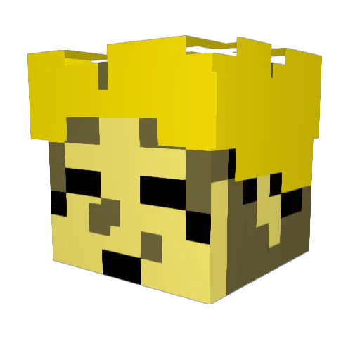 AndrewBean Minecraft avatar head, 3D render