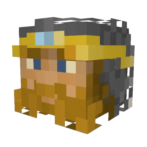 AndrewCavanna Minecraft avatar head, 3D render