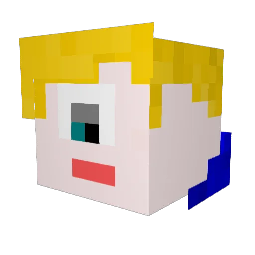 AndrewGScarlett Minecraft avatar head, 3D render