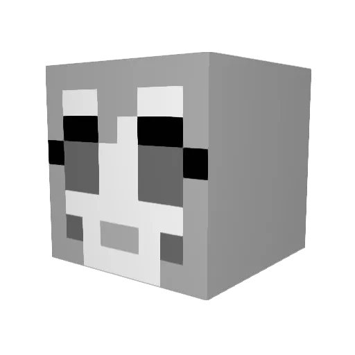 AndrewHappy Minecraft avatar head, 3D render