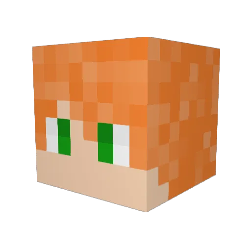 AndrewJKIV Minecraft avatar head, 3D render