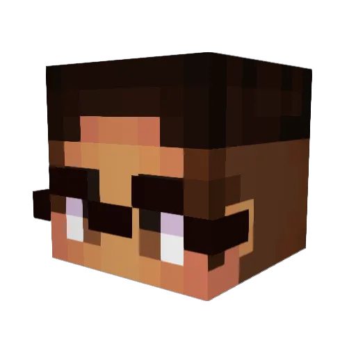 AndrewMalique Minecraft avatar head, 3D render