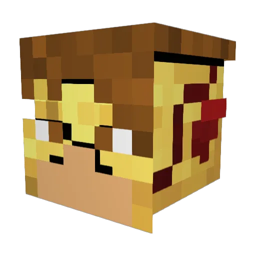 AndrewMorn Minecraft avatar head, 3D render