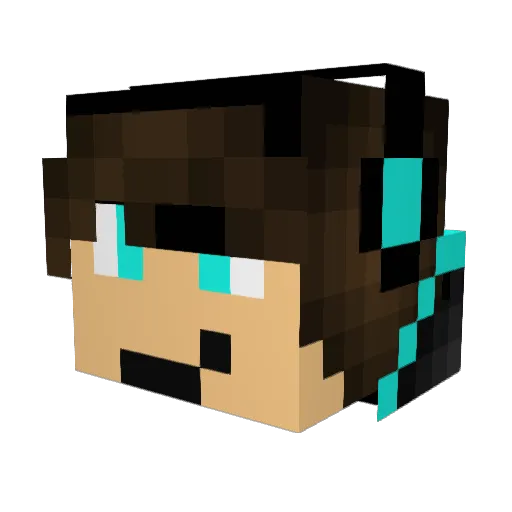 AndrewSaw Minecraft avatar head, 3D render