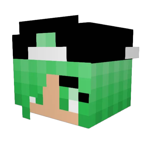 AndrewTheCow Minecraft avatar head, 3D render