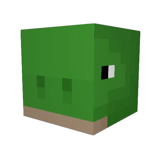 AndrewWin Minecraft avatar head, 3D render