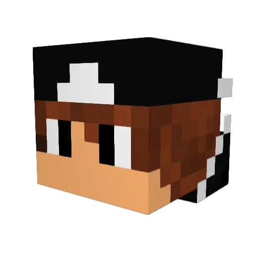 AndrewXI Minecraft avatar head, 3D render