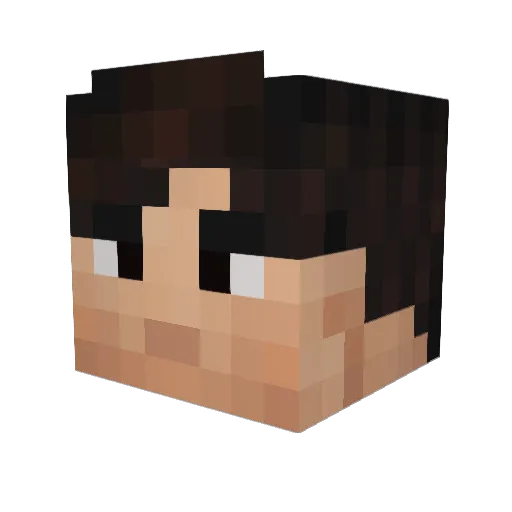 AndrewYalo Minecraft avatar head, 3D render