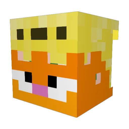 AndrewYeet Minecraft avatar head, 3D render