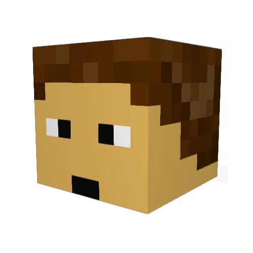 Andrew_Rocket Minecraft avatar head, 3D render