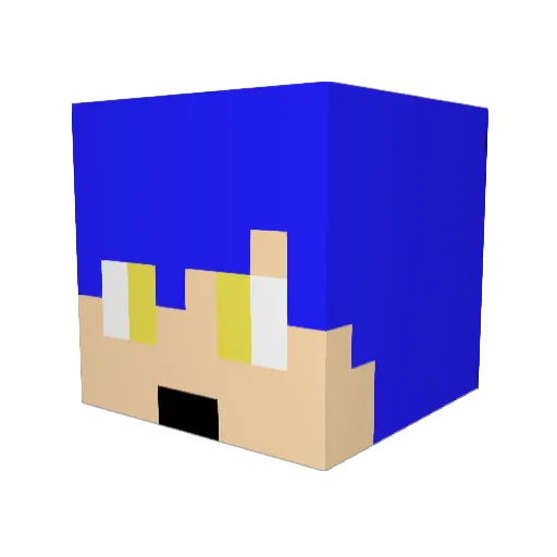 Andrewbluebird Minecraft avatar head, 3D render