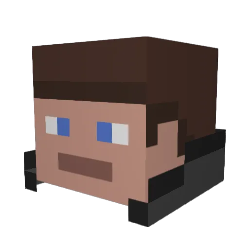 Andrewnui Minecraft avatar head, 3D render