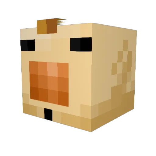 Andrewss Minecraft avatar head, 3D render