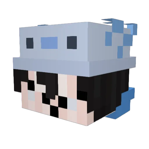 Andrewxin Minecraft avatar head, 3D render