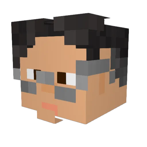 Andrex723 Minecraft avatar head, 3D render