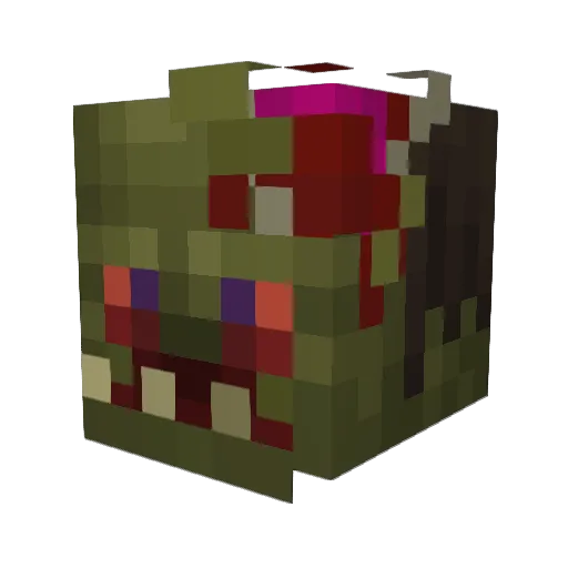 AndreyBerghof Minecraft avatar head, 3D render
