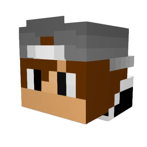 AndreyGame Minecraft avatar head, 3D render