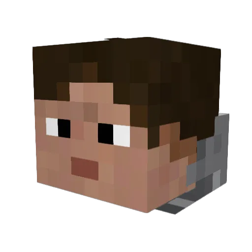 AndreyRomanov Minecraft avatar head, 3D render