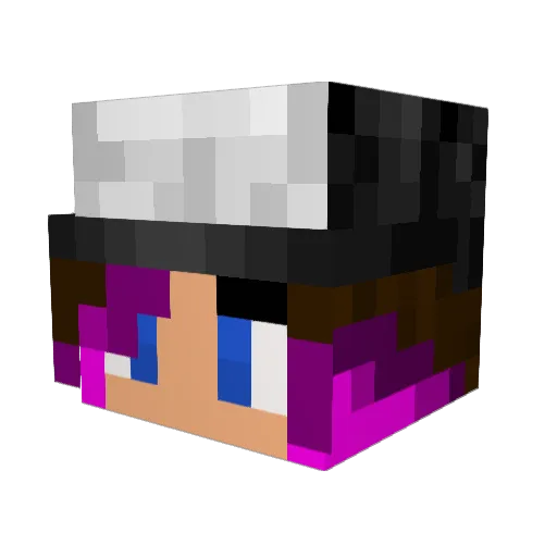 Andreygay Minecraft avatar head, 3D render