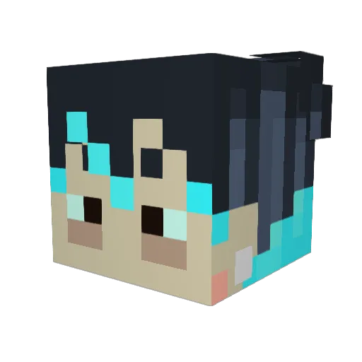 AndrianBabeyy Minecraft avatar head, 3D render