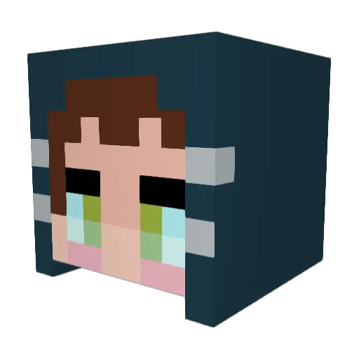 AndrianBabeyyy Minecraft avatar head, 3D render