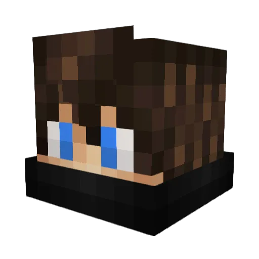 Andrikoss Minecraft avatar head, 3D render