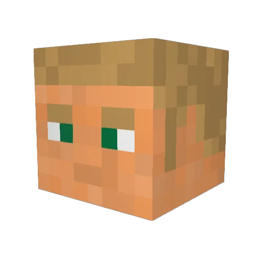 Andriym Minecraft avatar head, 3D render