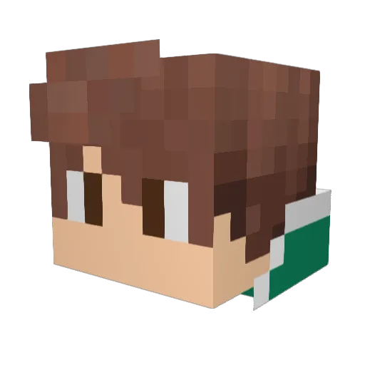 Andrkouv_ Minecraft avatar head, 3D render
