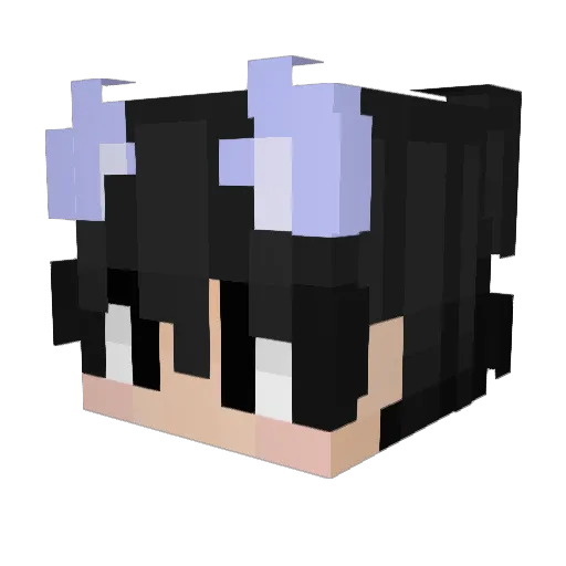 AndroSK Minecraft avatar head, 3D render