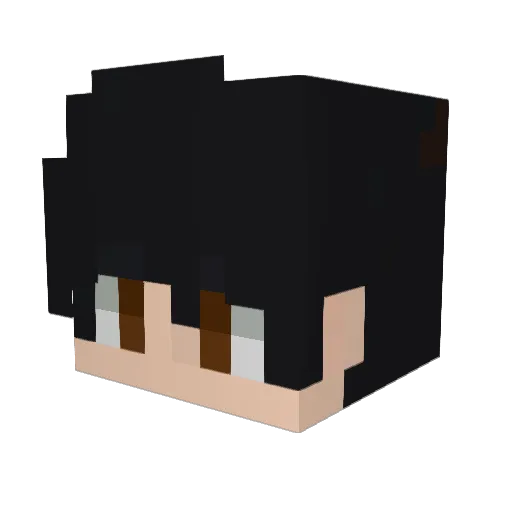 AndroiXxxX Minecraft avatar head, 3D render