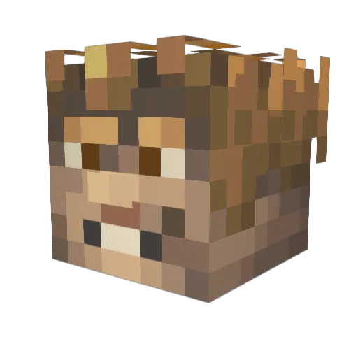 Android86x Minecraft avatar head, 3D render