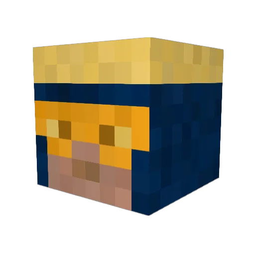 AndroidAR Minecraft avatar head, 3D render