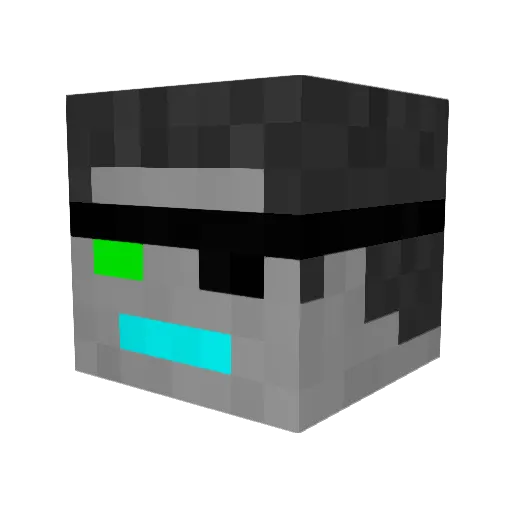 Android_64 Minecraft avatar head, 3D render