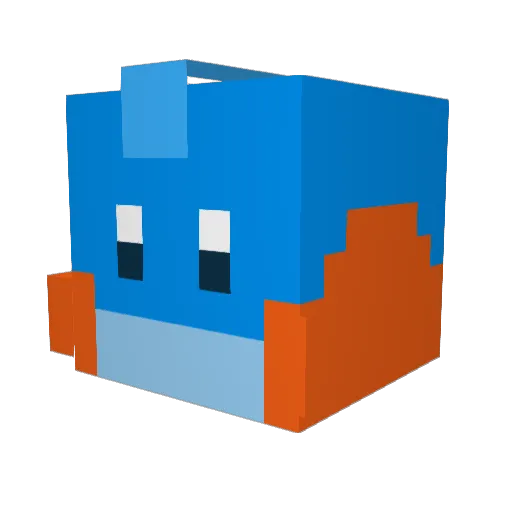 Android_I3 Minecraft avatar head, 3D render