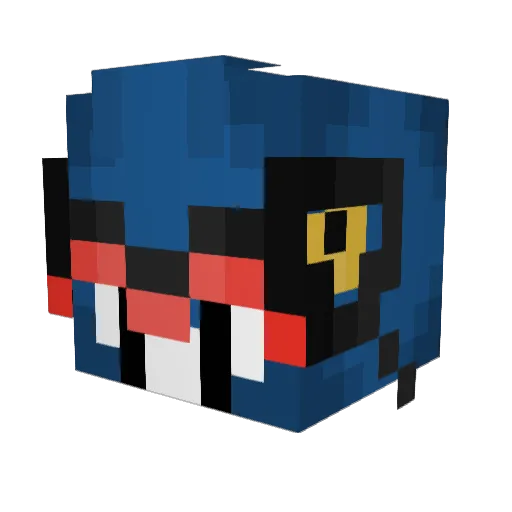 Androided Minecraft avatar head, 3D render