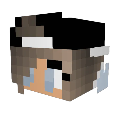 Androidninja Minecraft avatar head, 3D render