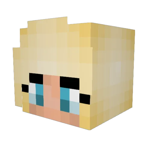 Andromeada Minecraft avatar head, 3D render