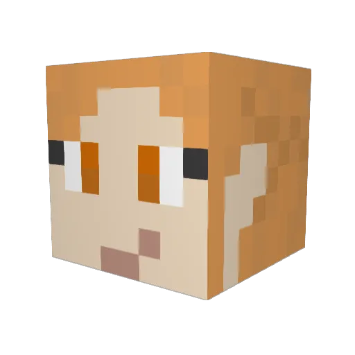 AndromedaChains Minecraft avatar head, 3D render