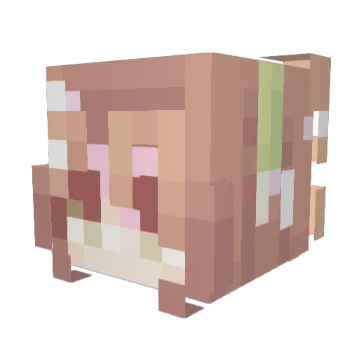 Andromedahades Minecraft avatar head, 3D render