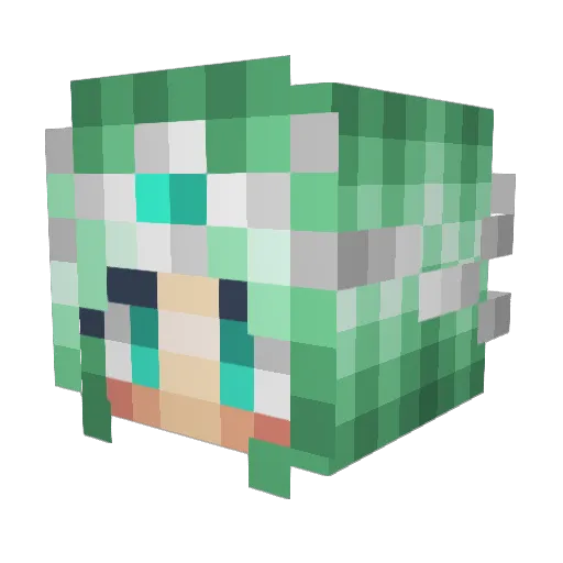 AndromediaV Minecraft avatar head, 3D render