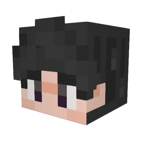 Andromedov Minecraft avatar head, 3D render
