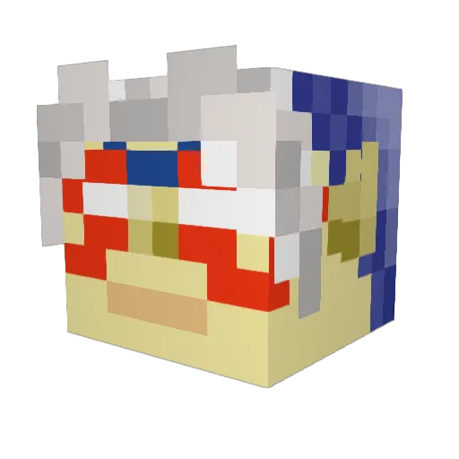 Andromira Minecraft avatar head, 3D render