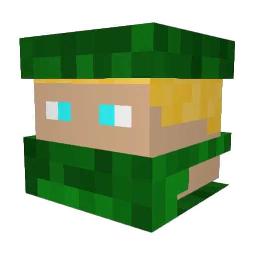 Andron0312 Minecraft avatar head, 3D render