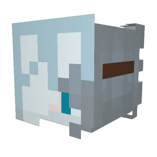 Andronett Minecraft avatar head, 3D render