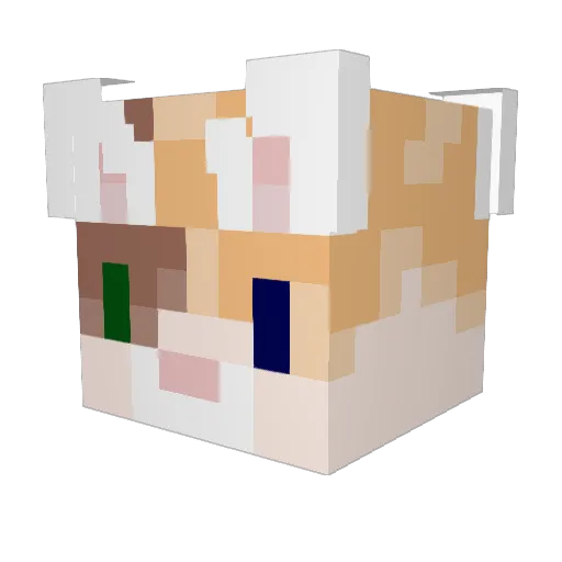 Andronova_ Minecraft avatar head, 3D render