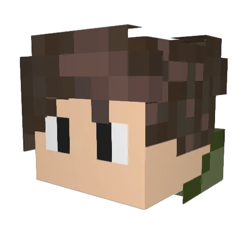 AndroooZe Minecraft avatar head, 3D render