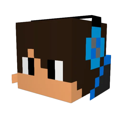 Androts06 Minecraft avatar head, 3D render