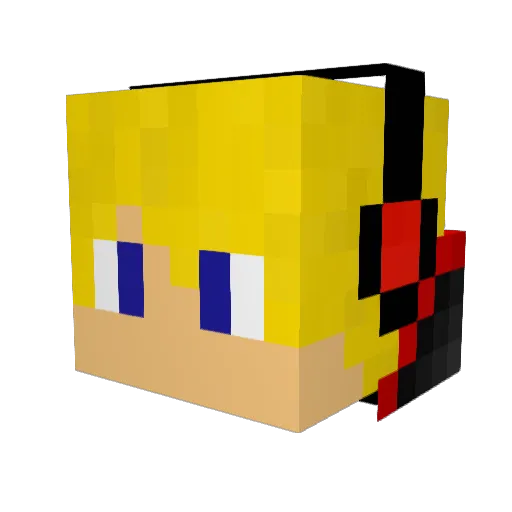 Androuuu Minecraft avatar head, 3D render