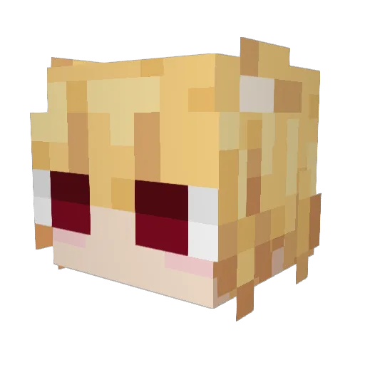 Androydo Minecraft avatar head, 3D render